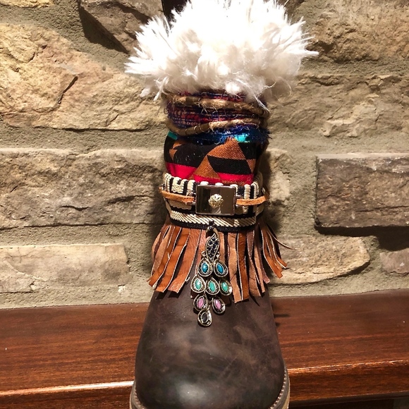 Pre-owned Women's leather cowboy boots - Picture 4 of 7